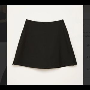 girlfriend collective black skort